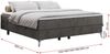 Boxspringbett - Doppelbett mit Multipocket-Matratze - LESS -120x200 - Dunkelgrau Velours - H3 Bild 5