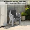 HOMALL Gartenstuhl Stapelbare Aluminiumstühle Outdoor Stühle 2/4/6er Set, Bis 160kg (Gewicht ca. 3,5 kg, erhältlich in drei Farben, geeignet für Camping, Pool, Grillszenarien (ohne Tisch), 6 St) Bild 4