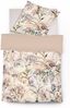 Fleuresse Mako-Satin Bettwäsche 155x220 Zweige Beeren Blüten Wende creme 114379-7 Bild 2