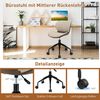 COSTWAY Bürostuhl h?henverstellbarer, ergonomischer Drehstuhl 150kg belastbar ohne Armlehnen Computerstuhl Chefsessel für Arbeitszimmer & Büro, Beige+Grau Bild 4