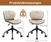 COSTWAY Bürostuhl h?henverstellbarer, ergonomischer Drehstuhl 150kg belastbar ohne Armlehnen Computerstuhl Chefsessel für Arbeitszimmer & Büro, Beige+Grau Bild 5