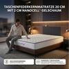 Taschenfederkernmatratze JANA 7 Zonen Matratze, H3 mittelfest, Gelschaum, Federkern, Arensberger, 20 cm hoch, (100x200 cm, 100x200 cm), Rollmatratze, 20 cm hoch, atmungsaktiv, 90x200 140x200 & mehr Bild 2
