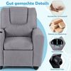 COSTWAY Kindersofa, Kindersessel mit verstellbarer Rückenlehne & Fußstütze Bild 3