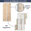 Umkleideschrank Spind JULIA - 4 Abteile mit Lüftungsschlitze | Umkleidespind Metall Schließfachschrank Garderobenspind, 185x80x45cm Weiß-Sonoma Eiche Bild 5