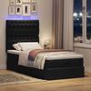vidaXL Ottoman-Bett mit Matratze & LEDs Schwarz 100x200 cm Stoff 3314067 Bild 3