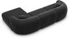 Samtstoff Ecksofa Monteluna L Form - Samtstoff - schwarz - Rechts Bild 4