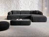 Samtstoff Ecksofa Monteluna L Form - Samtstoff - schwarz - Rechts Bild 2