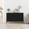 vidaXL Sideboard Schwarz Eichen-Optik 100 x 36 x 60 cm Holzwerkstoff 862958 Bild 4