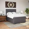 vidaXL Boxspringbett mit Matratze Grau 160x200 cm Kunstleder 3293030 Bild 4