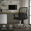 ML-DESIGN Bürostuhl Schreibtischstuhl ergonomisch höhenverstellbar mit Armlehnen Chefsesse, Drehstuhl Computerstuhl mit atmungsaktiver Netz-Rückenlehne & Rollen Bild 2