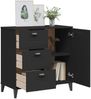 vidaXL Sideboard VIKEN Schwarz 80x40x80 cm Holzwerkstoff 374939 Bild 4