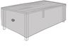 Perel Schutzhülle Gartentisch bis 220 cm, wetterfest, Belüftung & Hakensystem, Polyester beige, 225 x 105 x 60 cm Bild 2