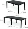Dmora Gartentisch Arabesch, Rechteckiger ausziehbarer EssRegal, ausziehbarer Gartentisch, 100 % Made in Italy, 150x90h72 cm, Anthrazit Bild 3