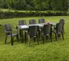 Dmora Gartentisch Arabesch, Rechteckiger ausziehbarer EssRegal, ausziehbarer Gartentisch, 100 % Made in Italy, 150x90h72 cm, Anthrazit Bild 2