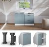 Dachschrägenschrank Rion Blau-Grau 60x81.6 cm mit 2 Türen, Schrankkorpus 60 cm Tiefe Vicco Bild 5