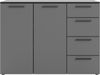 Novel 'SOUL' Sideboard, Holznachbildung Basalt, 135 x 99.8 x 40 cm, mit Softclose und 4 Schubladen Bild 4