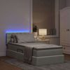vidaXL Bett mit Stauraum und LED mit LED Hellgrau 90 x 200 cm Samt 3371487 Bild 5