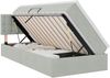 vidaXL Bett mit Stauraum und LED mit LED Hellgrau 90 x 200 cm Samt 3371487 Bild 2