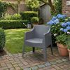 Gartenstuhl HENRI 4er Set - 73 x 57 x 78 cm, Kunststoff, Dunkelgrau | Stapelstuhl Loungestuhl Garten Outdoor-Stuhl Bild 3