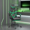 Gaming-Stuhl, Schreibtischstuhl, Bürostuhl mit Fußstütze Drehbar Schwarz & Grün Kunstleder Bild 1