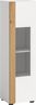 Vitrine (B/H/T: 30x112x33 cm) in weiß Nachbildung Bild 1