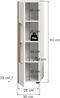 Vitrine (B/H/T: 30x112x33 cm) in weiß Nachbildung Bild 4