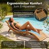 STEELSØN 'Ophira' Gartenliege, natur geölt, Massivholz Akazie, wetterfest, 55x186x54 cm, klappbar, Sonnenliege mit verstellbarer Kopflehne, 2er-Set Bild 3