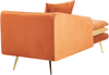 Chaiselongue Samtstoff orange rechtsseitig GONESSE Bild 5