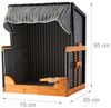 Relaxdays Hundestrandkorb Holz & Rattan inkl. Napf Bild 4