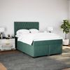 vidaXL Boxspringbett mit Matratze Dunkelgrün 140x200 cm Samt 3293239 Bild 5