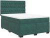 vidaXL Boxspringbett mit Matratze Dunkelgrün 140x200 cm Samt 3293239 Bild 3