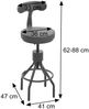 Set Bartisch + 2x Barhocker HWC-N21, höhenverstellbar drehbar Fußablage, Industrial Metall Kunstleder ~ braun, schwarz Bild 5