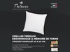 Vente-unique - AUXENCE Kopfkissen StoffStoff Weiß - B 60 cm x H 10 cm x L 60 cm Bild 3
