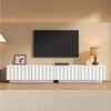 Merax Lowboard mit Wellenfront, Fernsehschrank mit Push-to-Open System (1 St), TV-Board TV-Schrank mit Schubladen & großem Stauraum, 200 x 40 x 35 cm Bild 3