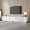 Merax Lowboard mit Wellenfront, Fernsehschrank mit Push-to-Open System (1 St), TV-Board TV-Schrank mit Schubladen & großem Stauraum, 200 x 40 x 35 cm Bild 4