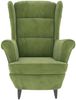 vidaXL Ohrensessel mit Hocker Hellgrün Samt 3115934 Bild 4