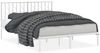 vidaXL Bettgestell mit Kopfteil Metall Weiß 140x200 cm 374487 Bild 2
