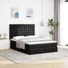 vidaXL Ottoman-Bett mit Matratzen & LEDs Schwarz 140x190 cm Samt 3314464 Bild 4