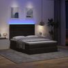 vidaXL Ottoman-Bett mit Matratzen & LEDs Schwarz 140x190 cm Samt 3314464 Bild 3