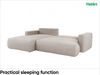 MEBLINI Schlafcouch mit Bettkasten – LUMIERE – 271x195x96cm – Links – Grau Samt - Ecksofa mit Schlaffunktion - Sofa mit Relaxfunktion und Kissen - Couch L-Form – Eckcouch Bild 4