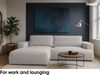 MEBLINI Schlafcouch mit Bettkasten – LUMIERE – 271x195x96cm – Links – Grau Samt - Ecksofa mit Schlaffunktion - Sofa mit Relaxfunktion und Kissen - Couch L-Form – Eckcouch Bild 3