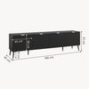 Fernsehschrank Nand 180x35x51 cm Schwarz [en. casa] Bild 4