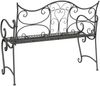 vidaXL Gartenbank 2-Sitzanzahl 114 x 56,5 x 90 cm Stahl Silber Grau 42029537 Bild 5