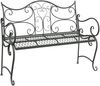 vidaXL Gartenbank 2-Sitzanzahl 114 x 56,5 x 90 cm Stahl Silber Grau 42029537 Bild 2