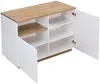 Vente-unique - CORELINA Küchenmöbel Holz, Platte BeigeWeiß - B 60 cm x H 90 cm x L 120 cm Bild 4