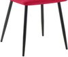 2er Set Esszimmerstuhl FIGAD - Samt Rot 45x55x84 cm | Essstühle Esszimmerstühle Küchenstühle Wohnzimmerstühle Bild 5
