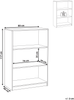Bücherregal mit 3 Ebenen ZEHNA 117 cm Schwarz Bild 2