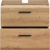 welltime Waschbeckenunterschrank FLORENZ, Breite 60 cm, 2 Schubkästen,ink. Siphonausschnitt (1-St, TOPSELLER) hochwertige MDF Front, Griff schwarz, Badschrank, Bad Bild 4