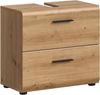 welltime Waschbeckenunterschrank FLORENZ, Breite 60 cm, 2 Schubkästen,ink. Siphonausschnitt (1-St, TOPSELLER) hochwertige MDF Front, Griff schwarz, Badschrank, Bad Bild 2