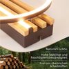Nettlife LED Deckenleuchte Dimmbar Holz 3 Ringe 46W Modern Deckenlampe 70cm Wohnzimmer, LED fest integriert, 1/2/3/4 Ringe für Schlafzimmer Büro Küche Bild 4